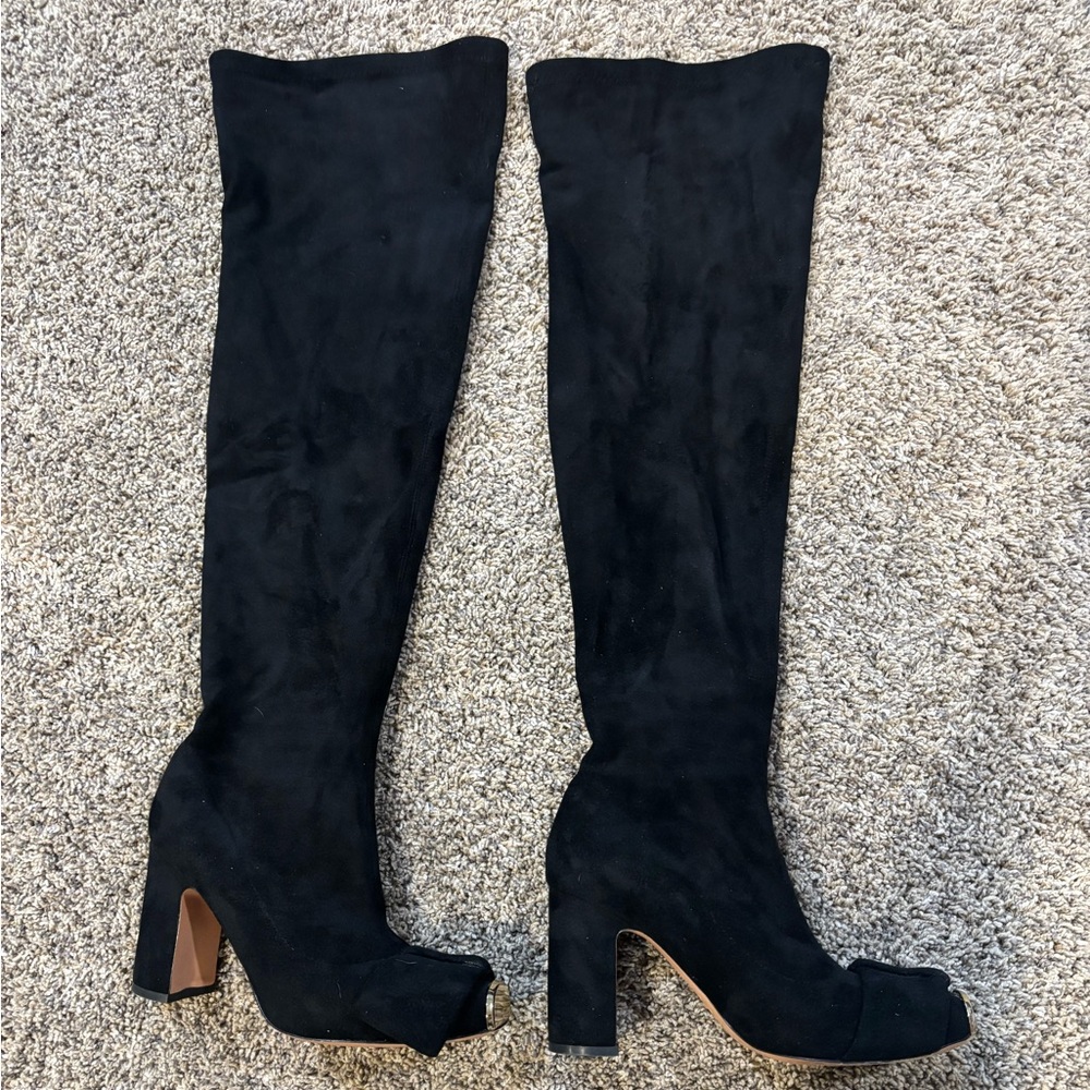 Valentino Garavani Black Over the Knee Boots